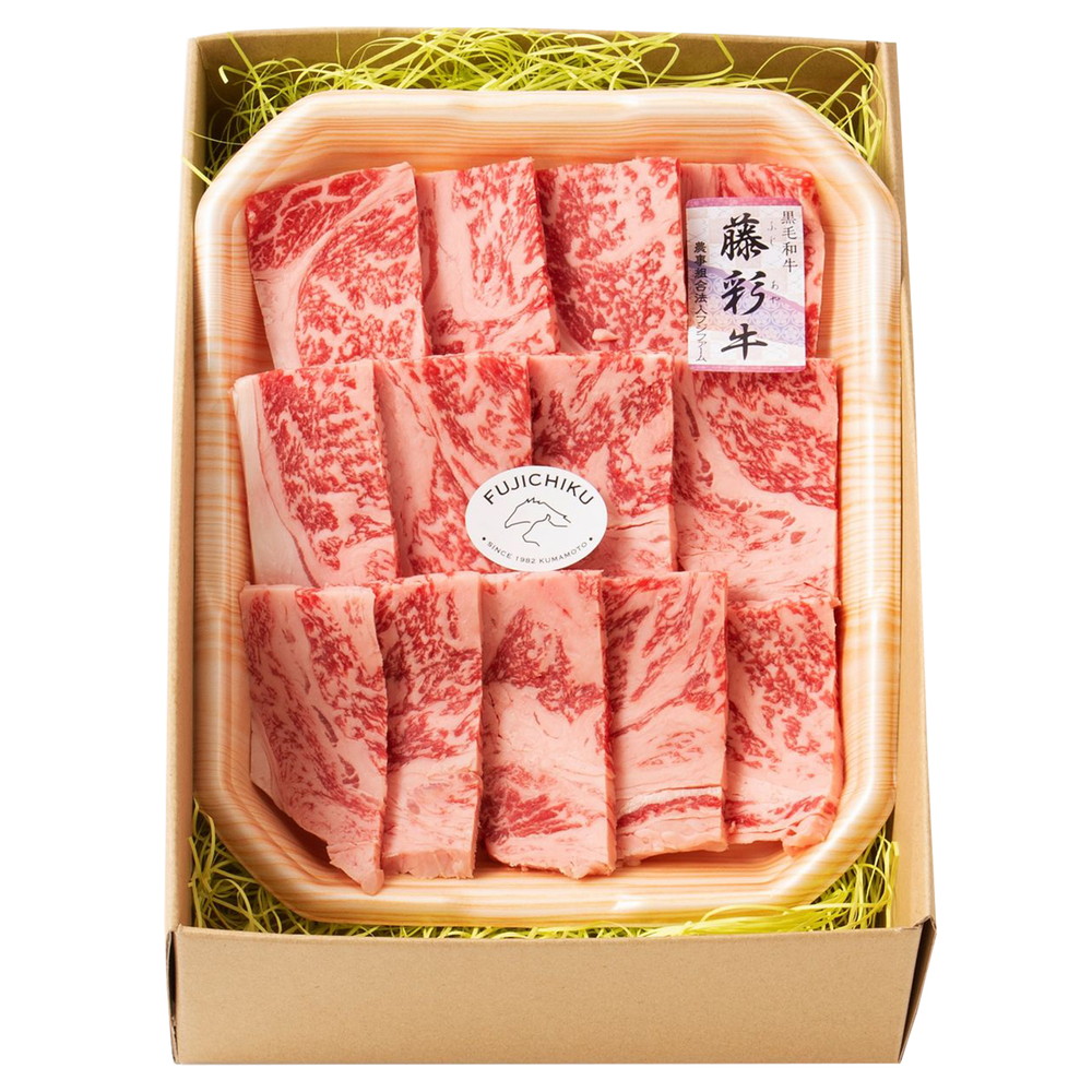 熊本 「フジチク」 藤彩牛ロース焼肉用 1896-773 黒毛和牛 ロース 焼肉用 牛肉 のし無料 肉 ギフト 贈り物 グルメ お中元 お歳暮 父の日 母の日 敬老の日 食品 お礼 プレゼント 食品 内祝 贈答品 1990030 【送料無料】