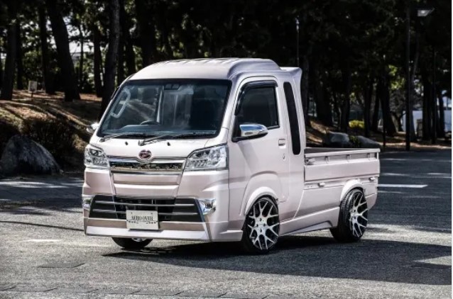 【中期型全車・前期フォグ無し車用】S500Pハイゼットトラック(ジャンボ)・サンバートラック・ピクシストラック7Pボディキット未塗装[K-TRIDER/ケートライダー]｜エスエイチカンパニー