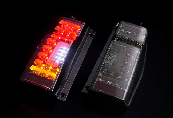 クリアワールド LA600タントカスタム チューブフルLEDテール(シーケンシャルウインカー切替式) インナーレッド/スモークレンズ CTD-22