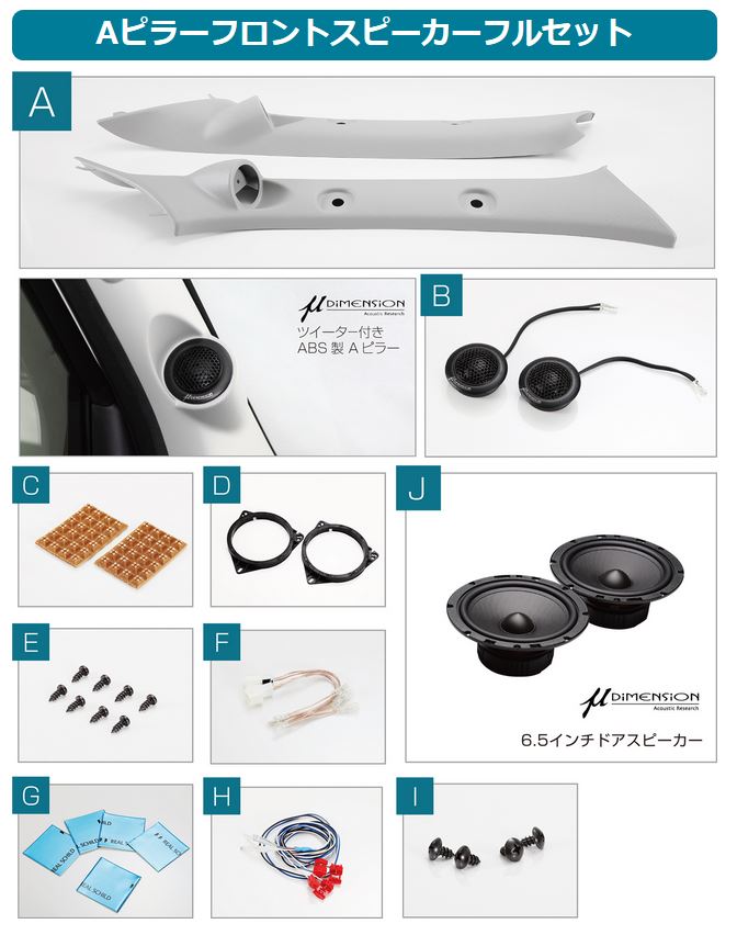 レガンス(LEGANCE) 1BOXNETWORK Aピラーフロントスピーカーフルセット NV350キャラバン