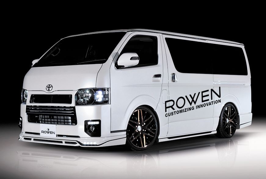 ROWEN(ロエン/トミーカイラ) フロントスポイラーwith LED 塗り分け塗装 プレミアムエディション 200系ハイエース4型後期【標準ボディ専用】