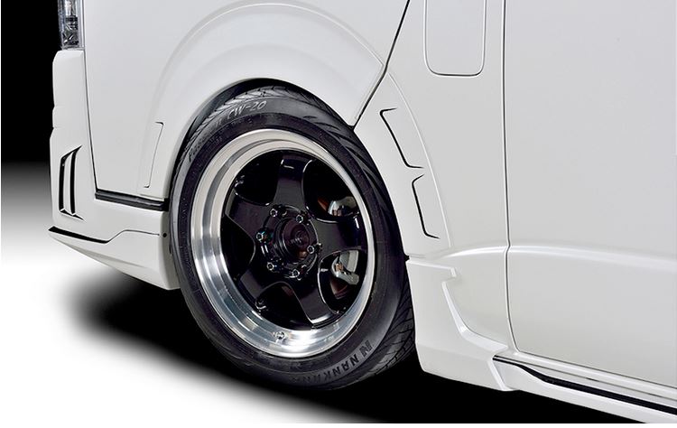 ROWEN(ロエン/トミーカイラ) フロントオーバーフェンダー未塗装 プレミアムエディション 200系ハイエース4型後期【標準ボディ専用】