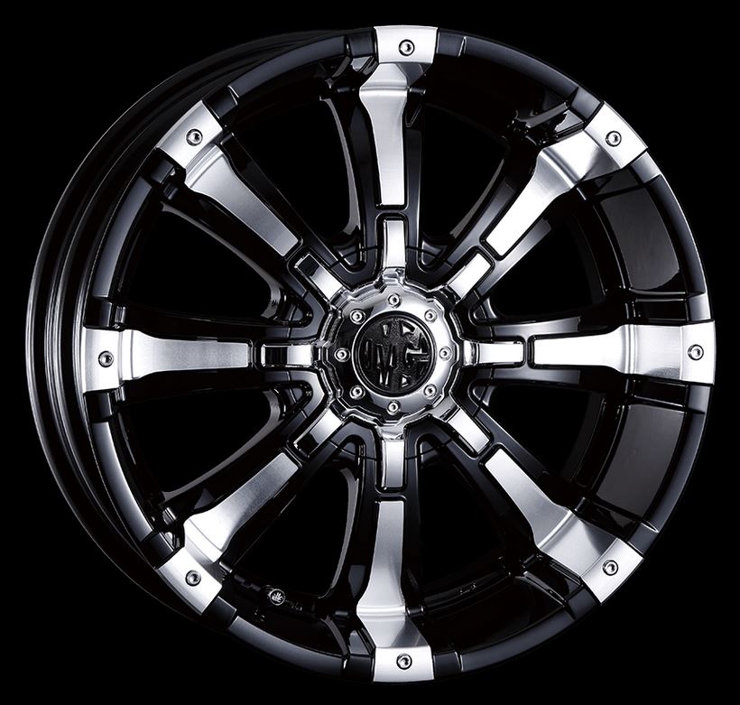 クリムソン エムジービースト(MG BEAST) ブラックポリッシュ 16インチ 【厳選輸入215/65R16ホイールタイヤ4本セット】 200系ハイエースに最適〈タイヤメーカー選べます！〉