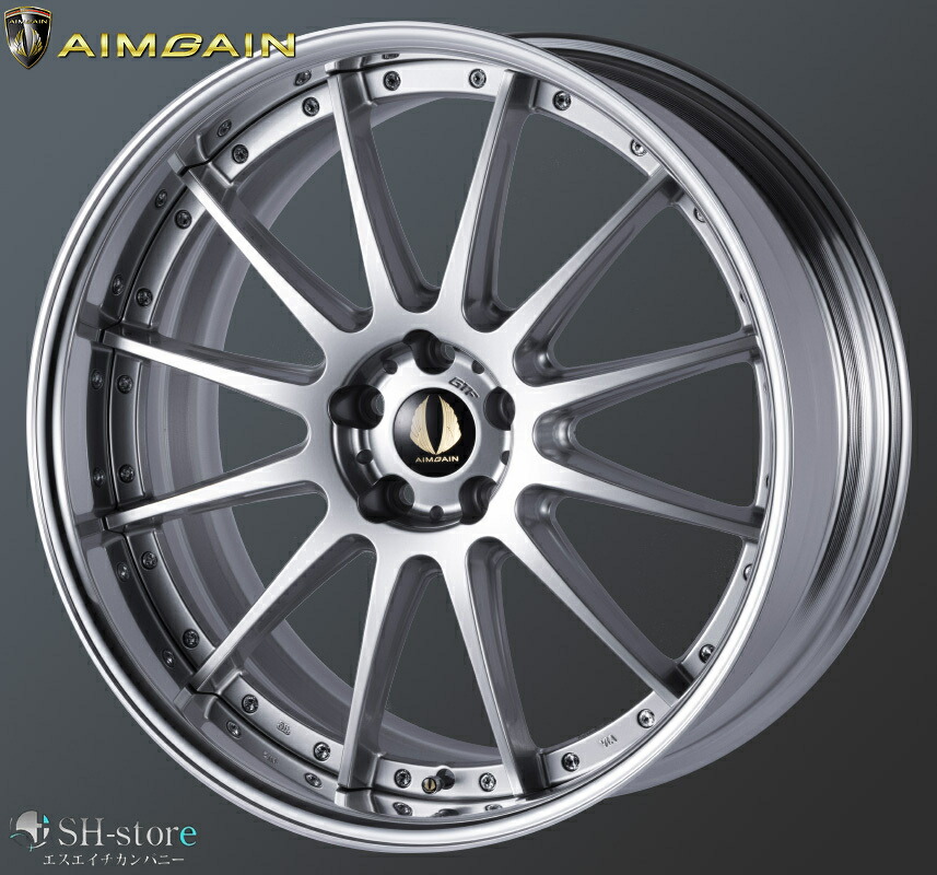 エイムゲイン GTM PCD114.3 21インチ ほぼ新品タイヤ 4本セット タイヤホイールセットAIMGAIN-GTM(エイムゲイン2P)21インチ