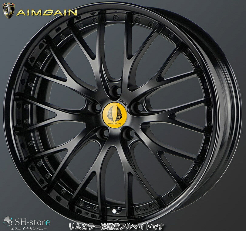 レクサスLS460タイヤホイールセットAIMGAIN-GLM(エイムゲイン2P)20インチ【厳選輸入245/40R20&275/35R20】LEXUS LS600hLに最適〈タイヤ銘柄選べます〉｜エスエイチカンパニー