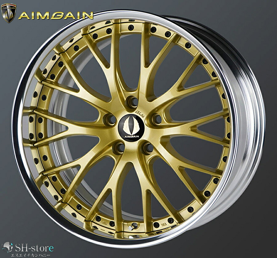 レクサスLS460タイヤホイールセットAIMGAIN-GLM(エイムゲイン2P)20インチ【厳選輸入245/40R20&275/35R20】LEXUS LS600hLに最適〈タイヤ銘柄選べます〉｜エスエイチカンパニー