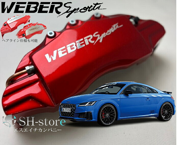 アウディTT(8J)キャリパーカバーフロント/リア1台分セット+ヘアライン専用プレート ウェバースポーツ(WEBERSPORTS)forAUDI｜エスエイチカンパニー