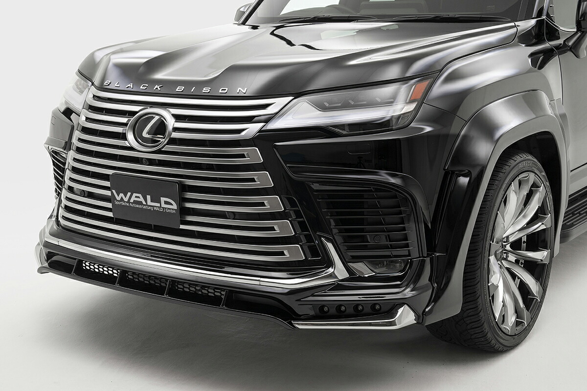 【WALD/ヴァルド】LX600後期フロントバンパーガーニッシュABS製2ピース スポーツラインブラックバイソンエディション[VJA310W]R4/1～