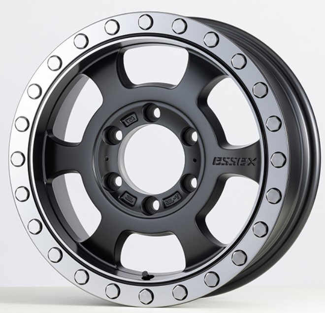 エセックス(ESSEX/CRS) EU オールマットブラックポリッシュ 16インチ 【厳選輸入215/65R16ホイールタイヤセット】200系ハイエースに最適〈タイヤメーカー選べます！〉｜エスエイチカンパニー