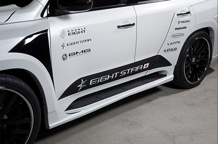 レクサスLX570 サイドステップカバー未塗装 ダブルエイト(DOUBLE EIGHT/GMG)｜エスエイチカンパニー