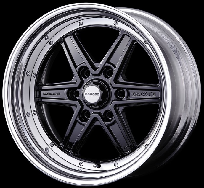 ファブレス ヴァローネMK-6 2P グロスブラック 17インチ【厳選輸入215/60R17ホイールタイヤセット】 200系ハイエースに最適〈タイヤメーカー選べます！〉｜エスエイチカンパニー