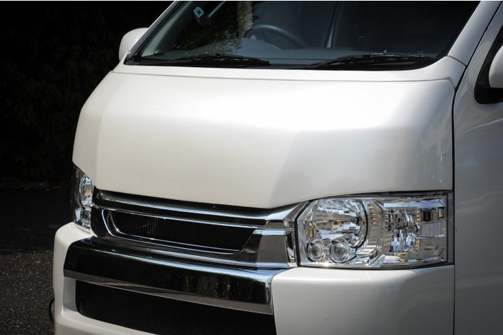TSDスタイル(T-STYLE) タイプ1ボンネット・ワイパーガーニッシュ2点セット 200系ハイエース標準ボディ1型～6型