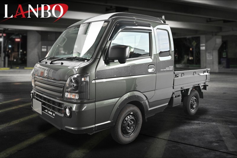 ［DA16Tキャリー・スーパーキャリイ・スクラムトラック・NT100クリッパー・ミニキャブトラック］スタイリッシュドアバイザーDS34（ランボ/LANBO)