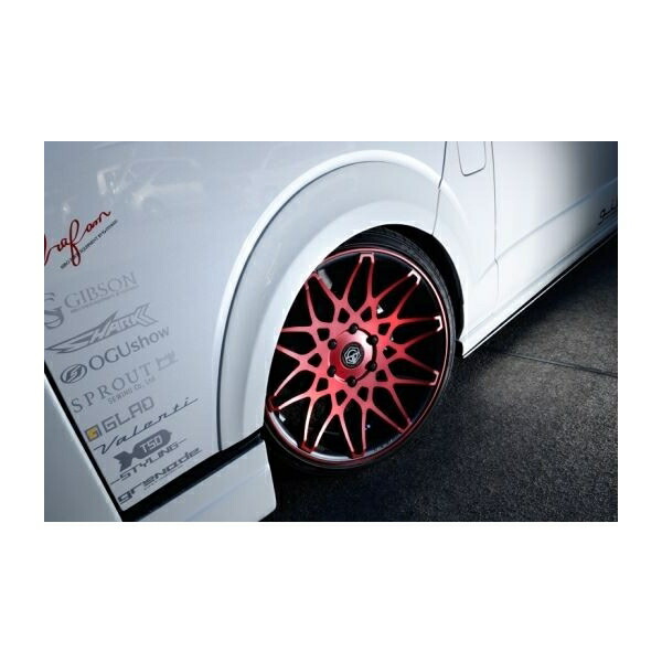 ギブソン　GIBSON 9ｍｍオーバーフェンダー　200系　ハイエース　車検対応 ギブソン（GIBSON/ストーク） 9mmオーバーフェンダーキットFRP製 未