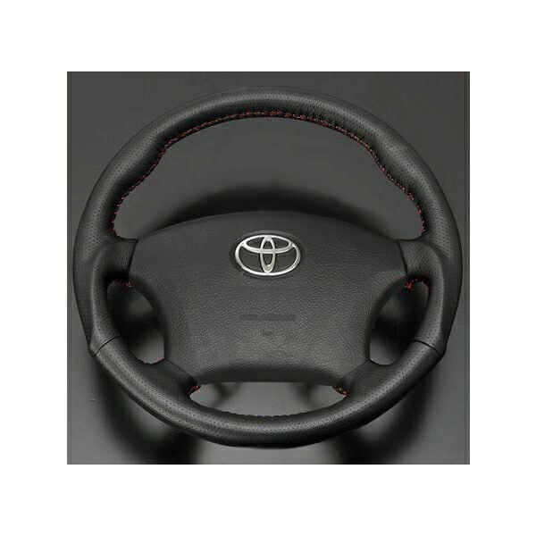 オールレザー　ガングリップステアリング　200系ハイエース1～3型　レッドステッチ