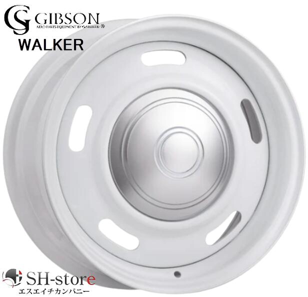GIBSON ギブソン WALKER ウォーカー ホワイト 16インチ 【厳選輸入215/65R16ホイールタイヤ4本セット】200系ハイエース NV350キャラバン〈タイヤメーカー選べます〉|エスエイチカンパニー