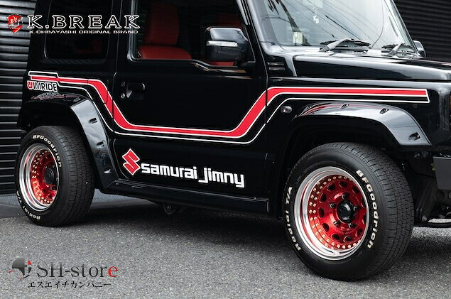 Kブレイク(K-BREAK) JIMRIDE Samurai レインボーデカール(ラッピングシート素材) ジムニーシエラJB74W
