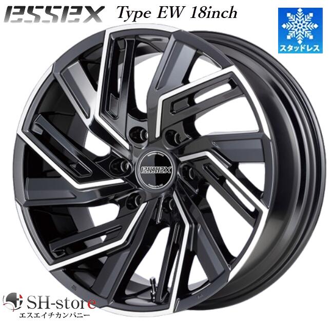 限定激安スタッドレス エセックス EW ブラックポリッシュ 18インチ【厳選輸入225/50R18タイヤセット】 200系ハイエースに最適〈タイヤ銘柄選べます〉|エスエイチカンパニー