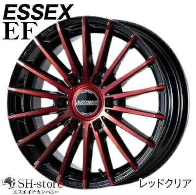 ESSEX(エセックス) EF(1P) レッドクリア 17インチ【厳選輸入215/60R17ホイールタイヤセット】 200系ハイエース E26キャラバン〈タイヤメーカー選べます！〉｜エスエイチカンパニー