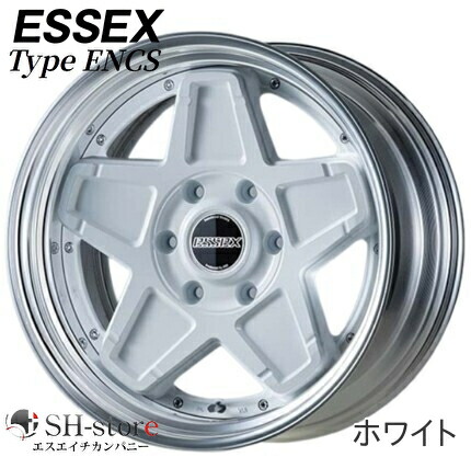 エセックス(ESSEX/CRS) ENCS(2P) ホワイト 17インチ【215/60R17ホイールタイヤセット】200系ハイエースに最適〈タイヤメーカー選べます！〉