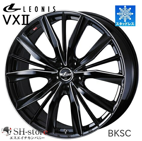 限定スタッドレス LEONIS レオニス VX2 BKSC 19インチ 40系アルファード・ヴェルファイア スタッドレスホイールセット 225/55R19(タイヤ銘柄選べます)
