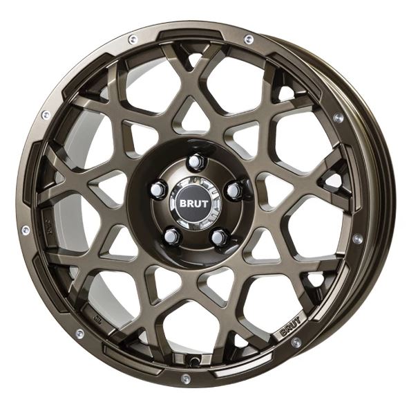 MKWトライスター BRUT ブルートBR-55 シャンパンゴールド 17インチ 【厳選輸入265/65R17セット】 ランクルプラド150に最適〈タイヤ銘柄選べます!〉|エスエイチカンパニー