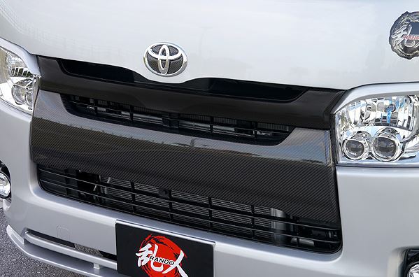 乱人（エアロテックジャパン） アンダーグリルカバーFRP製 未塗装 200系ハイエース【4型標準ボディ】