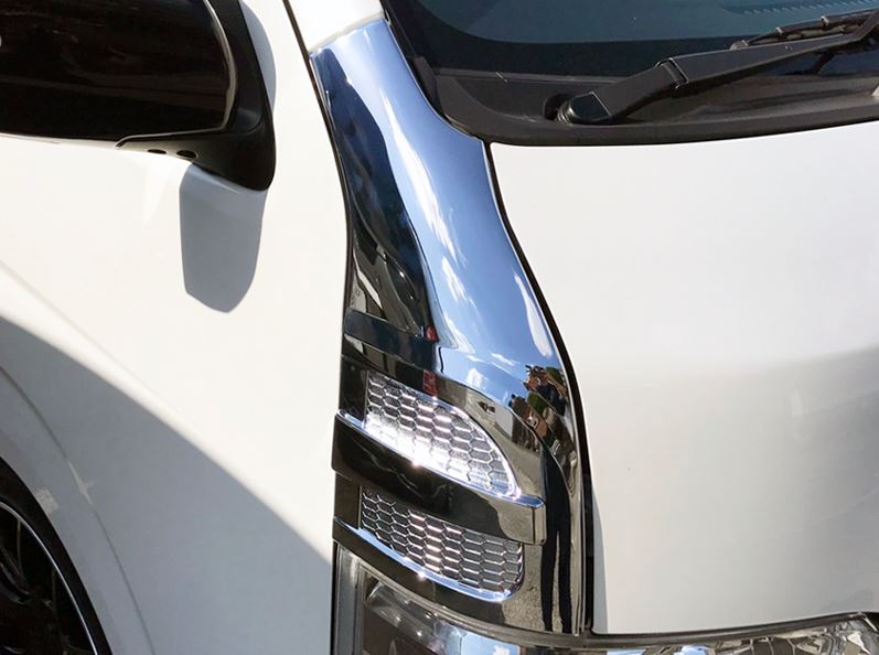 楽天市場】ハイエース200系 カーボンルック平織り コーナーパネル