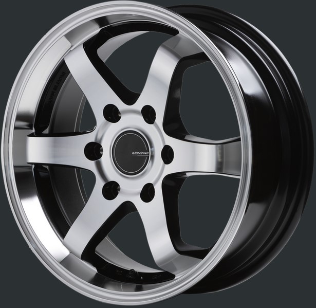 舞杏(カズキオート) KBレーシング 17インチ ブラックポリッシュ 【厳選輸入215/60R17ホイールタイヤセット】 200系ハイエースに最適〈タイヤメーカー選べます！〉｜エスエイチカンパニー