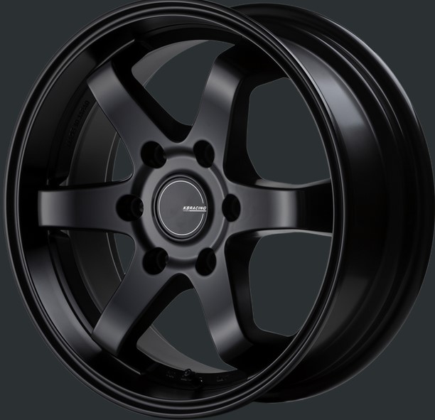 舞杏(カズキオート) KBレーシング 17インチ セミグロスブラック【厳選輸入215/60R17ホイールタイヤセット】 200系ハイエースに最適〈タイヤ銘柄選べます！〉