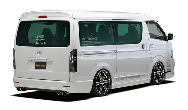 レガンス（ＬＥＧＡＮＣＥ）　レガンスリアバンパーVer2専用　マフラーエンドセット 200系ハイエースワイドボディ