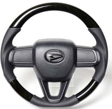 ステアリング ガングリップ オリジナルシリーズ S500系ハイゼットトラック後期 S700系アトレー/ハイゼットカーゴ ブラックウッド REAL レアル