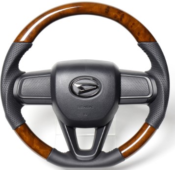 ステアリング ガングリップ オリジナルシリーズ S500系ハイゼットトラック後期 S700系アトレー/ハイゼットカーゴ ブラウンウッド REAL レアル|エスエイチカンパニー