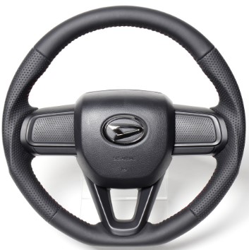ステアリング ガングリップ オリジナルシリーズ S500系ハイゼットトラック後期 S700系アトレー/ハイゼットカーゴ オールレザーレッドステッチ REAL レアル