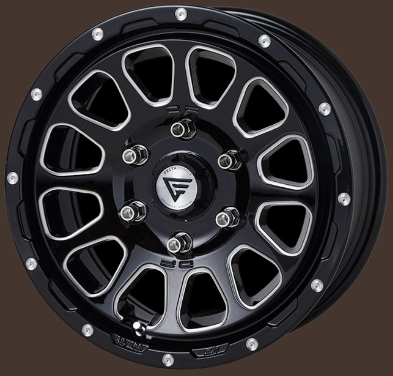 デルタフォース オーバル ブラックマシニング 16インチ 【厳選輸入215/65R16ホイールタイヤセット】200系ハイエースに最適〈タイヤメーカー選べます!〉|エスエイチカンパニー