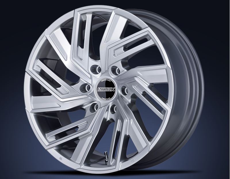 essex 17インチ ホイール ブラック/シルバー ESSEX(エセックス) EM ブラックポリッシュ17インチ 【厳選輸入215