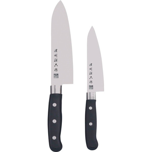 楽天市場】濃州孫六作 口金付ダマスカス三徳包丁 200L 日本製 調理器具