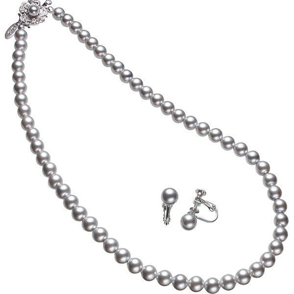 楽天市場】ユキコハナイ 10mm珠貝パール6点セット ホワイト、グレー A