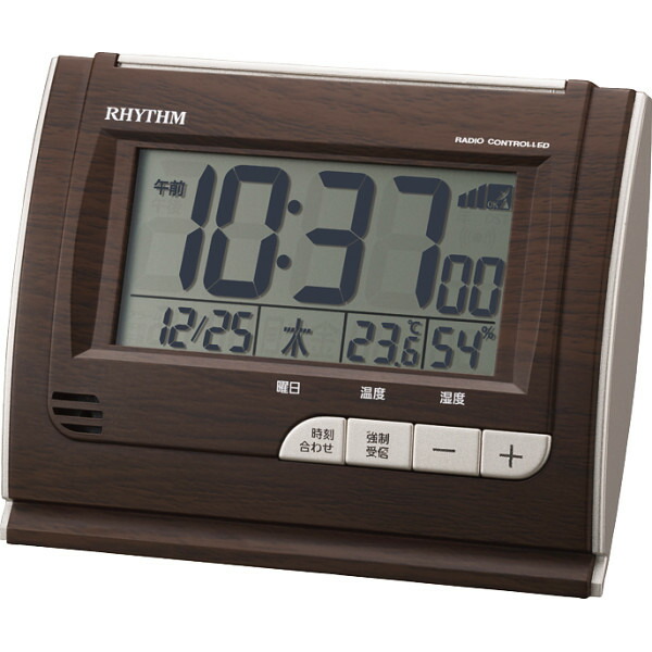楽天市場】RHYTHM(リズム) 8RZ161SR07 薄茶木目仕上 電波
