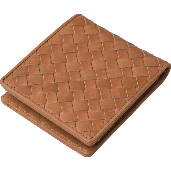 楽天市場】良品工房 日本製編込み二つ折財布 レッド J17-232RE 良品