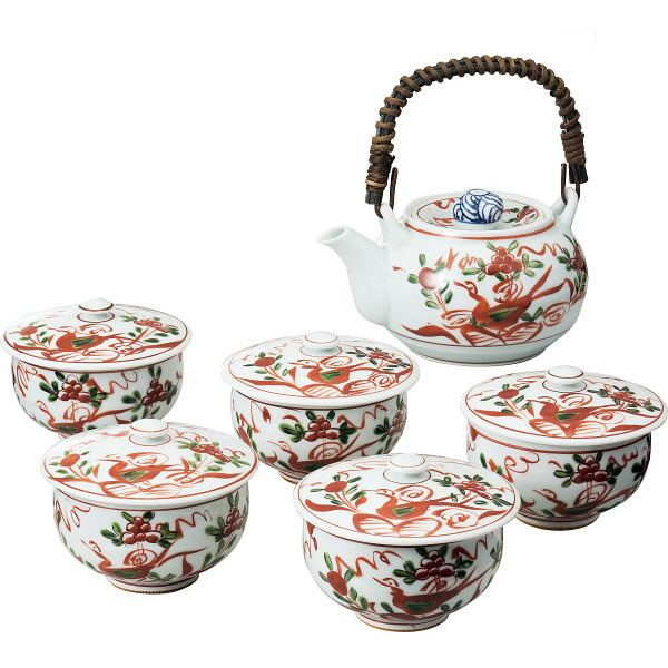 古伊万里?陶器セット 伊万里焼】古伊万里酒器セット（角徳利＋盃2個） 035-H188