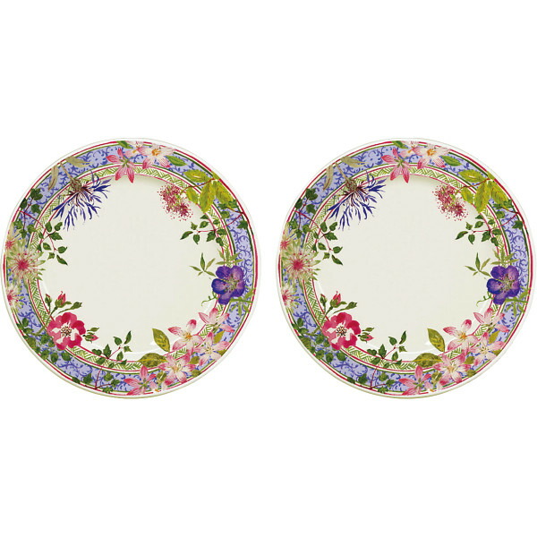 新品未使用　GIEN ジアン   ミルフルール　カナッペプレート ペアセット ジアン（Gien）ミルフルール カナッペプレート 16.5cm