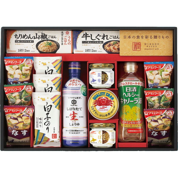 お中元 2025 味香門和膳 みかどわぜん アマノフーズ＆キッコーマン和食詰合せ MKD-50N 調味料 セット 詰め合わせ 夏 夏ギフト 中元 ギフト 贈り物 暑中見舞い
