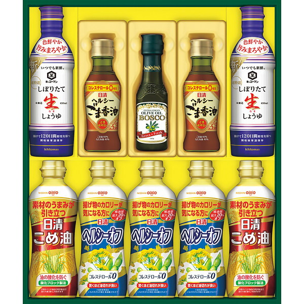 お中元 2025 日清 ヘルシーオイル＆キッコーマン生しょうゆギフト NKｰ50 調味料 セット 詰め合わせ 夏 夏ギフト 中元 ギフト 贈り物 暑中見舞い