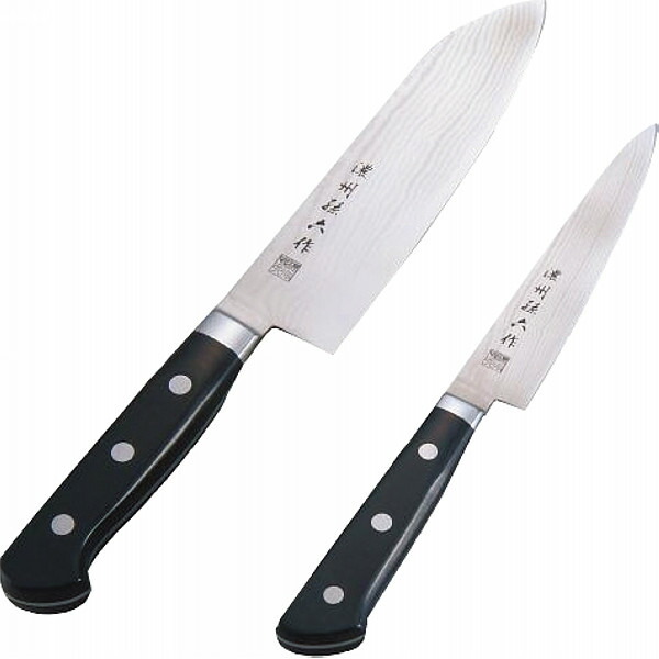 楽天市場】濃州孫六作 ダマスカス包丁3本セット 500B 包丁セット 三徳