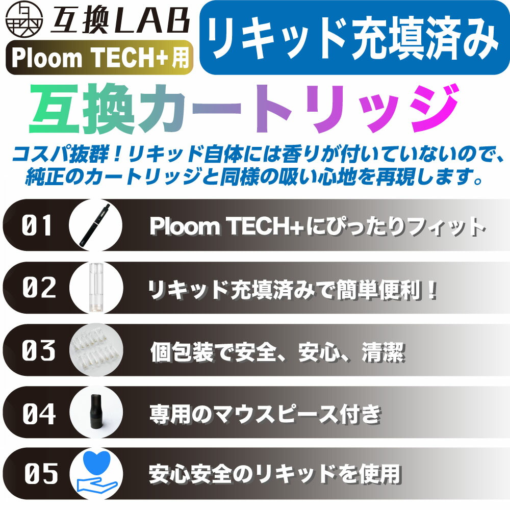 割引価格 互換LAB R プルームテックプラス用 互換カートリッジ Ploom TECH+用 プルームテックプラスウィズ用 TECH+ with用 互換ラボ  ノンフレーバー 無味無臭 使い捨て リキッド 充填済み コスパ 簡単 再生 たばこカプセル 個包装 電子タバコ ベイプ qdtek.vn