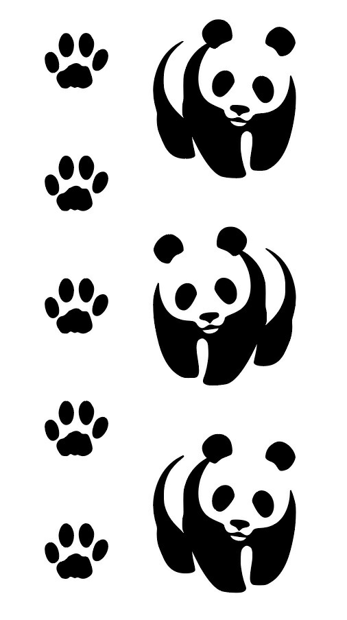 携帯用パンダ ステッカー 車 カワイイ おしゃれ バイク ヘルメット タンク シール タトゥー 正規品