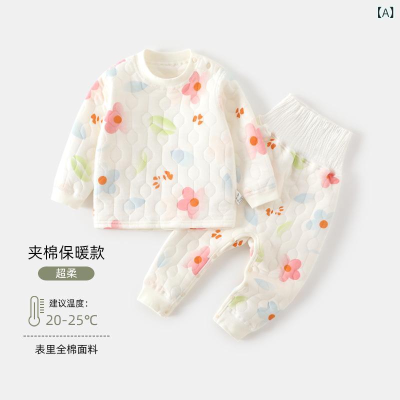 ベビー服 子供用パジャマ 上下セット あったか裏起毛 コットン100% 春秋冬 男女兼用 73cm 80cm 90cm 100cm かわいい動物柄 部屋着 寝巻き