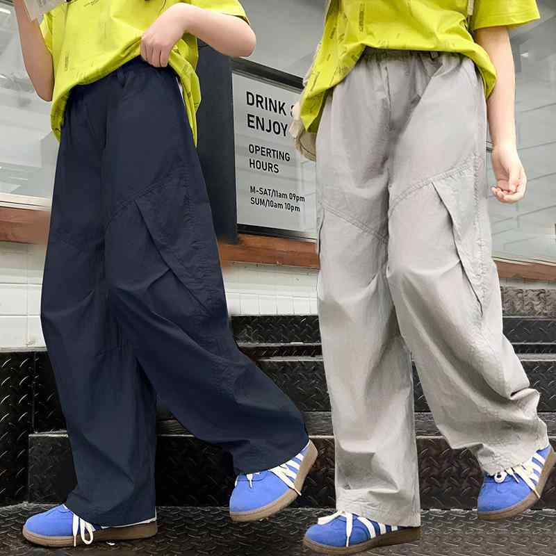 パンツ キッズ 男の子 速乾 防蚊 ストレートパンツ ゆったり 薄手 高学年 150 160 170 180 部屋着 普段使い