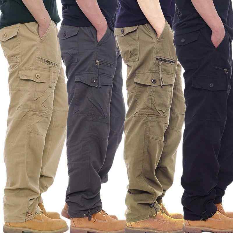 カーゴパンツ メンズ アウトドア ワークパンツ ゆったり ストレート ロングパンツ 大きいサイズ 登山 ズボン 春秋 カーキ ブラック グレー